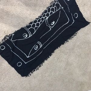 black and white printed swimsuit coverup!!